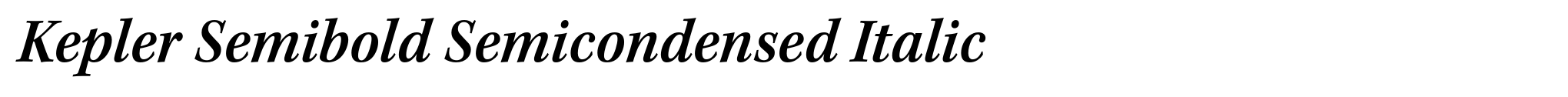 Kepler Semibold Semicondensed Italic image